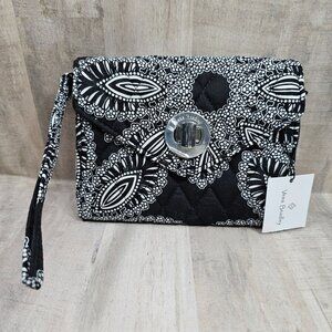Vera Bradley NWT Your Turn Wristlet Wallet Blanco Bouquet Black White NEW